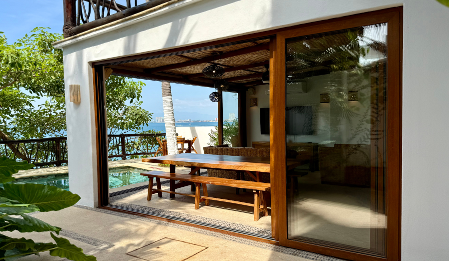 Villa terrace with ocean view